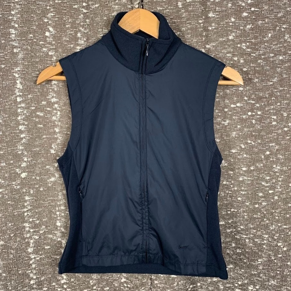 Nike Full Zip Athletic Vest Blue Sleeveless Athleisure Gorpcore Women's XS - Picture 1 of 10
